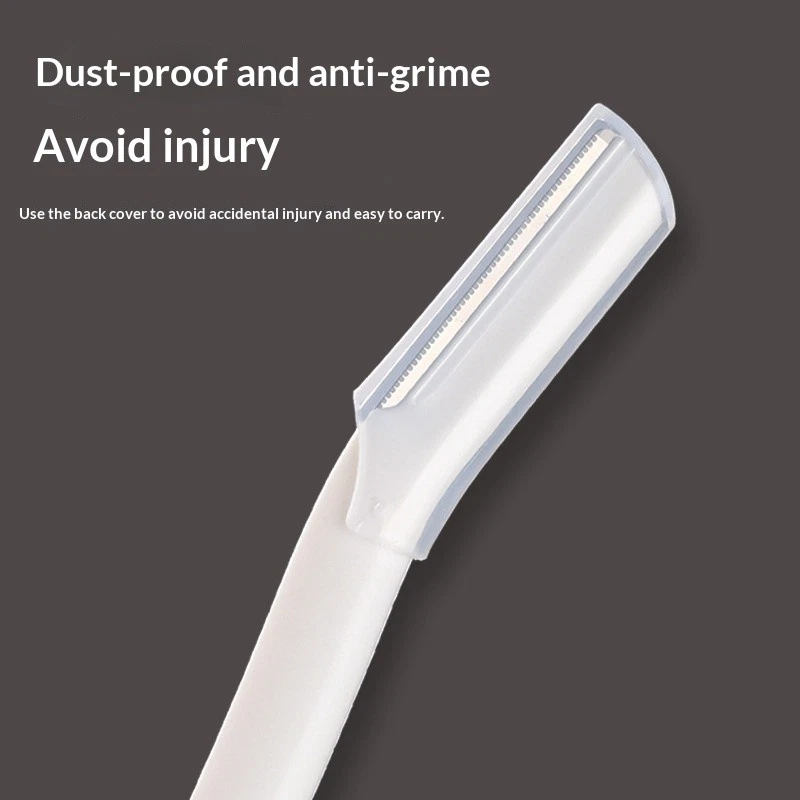 Mini Recortadora de Cejas Transparente Acero Inoxidable Precisión Hombres Mujeres Foto 3 de 4