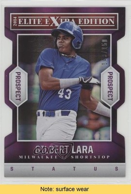 2014 Elite Extra Edition Prospects Status Purple Die-Cut Gilbert Lara READ 3c7