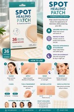 Celavi Spot Healing Hydrocolloid Patches 36 Clear Face Patches Vegan