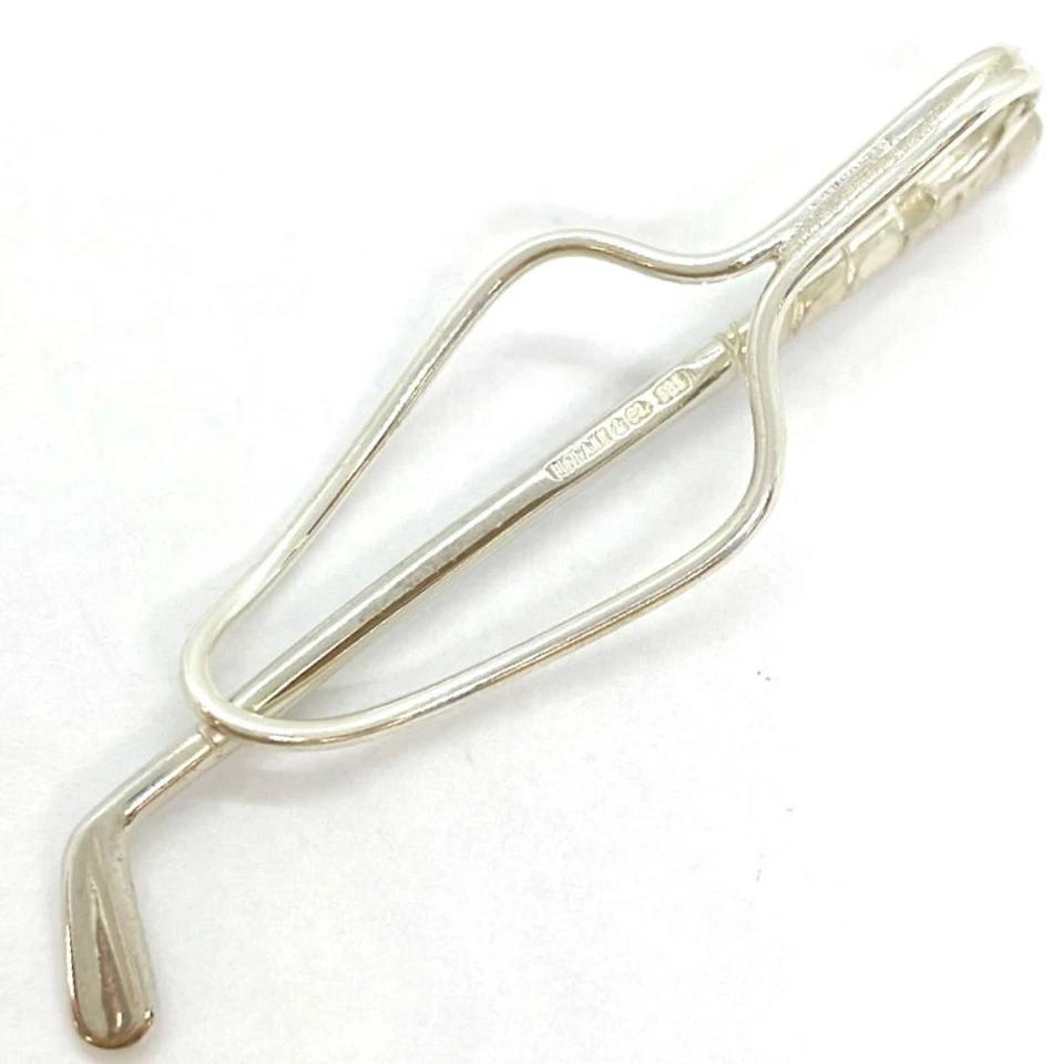 Tiffany & Co Sterling Silver 925 Golf Club Tie Clip Money Clip Vintage - Image 3 of 4
