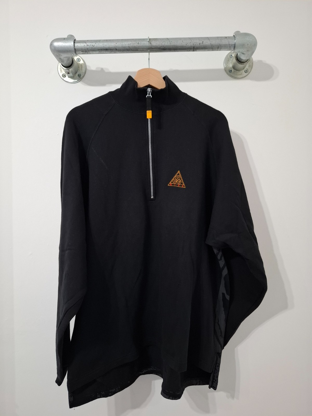 SACAI X NIKE Nike ACG Fleece Nero Zip Escursionismo Vintage Anni 2000 Uomo Taglia Large Y2K Vintage