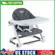 Portable Foldable Booster w/ 3 Adjustable Heights Baby Portable Chair