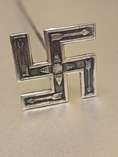 Antyk Fred Harvey Era Sterling Stamp Work Wirling Logs Strzałka 8,5" Kapelusz Pin H31