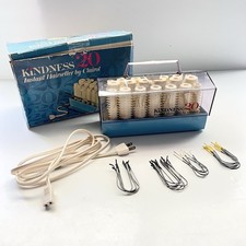 1968 Clairol Kindness 20 Instant Hairsetter Hot Rollers w Clips Denmark Working
