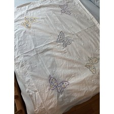 Pottery barn kids embroidered twin duvet cover set multicolored butterflies