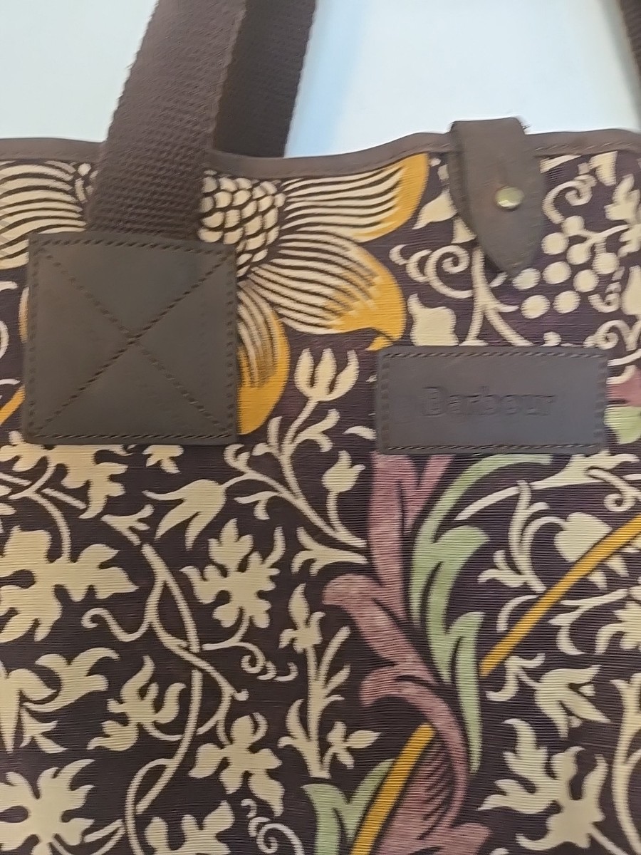 Barbour x William Morris Floral tote carryall Cotton Leather