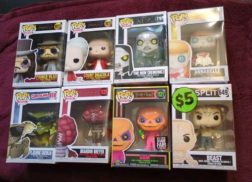 Horror Lot Of 8 Funko Pop Figures NIB Dracula Vlad Sam Beast Nun Gremlin ++