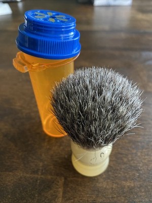 Omega 11047 Travel shave brush mixed boar badger midget with holder case