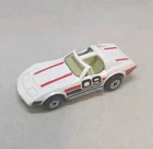 Matchbox Lesney Superfast No62 CORVETTE in WHITE T BAR  with " UNPAINTED BASE "