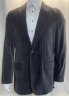 Hugo Boss Men’s Sport Coat Size 44R Jacket Blazer Gray/white Stripe 100% Cotton — photo 1