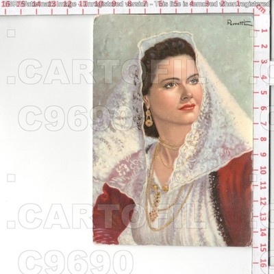 C9690 SARDINIAN COSTUMES SARDINIA OSILO 1960 ILLUSTRATOR PARROTS TRAVELLED