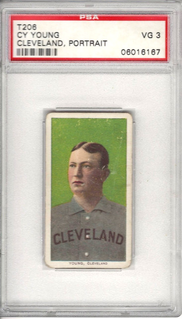 1909-11 T206 Cy Young Piedmont 150 PSA 3 Portrait Cleveland