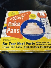 50s-Party Cake Pans-3 Tier Round-6" 8" 10" Seamless Construction-Made In USA