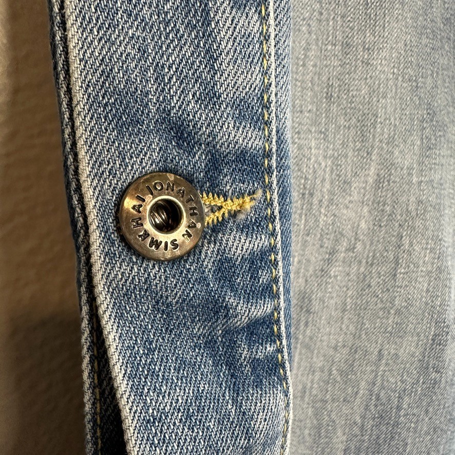 Jonathan Simkhai Side Button Jeans Light Wash Dis… - image 10