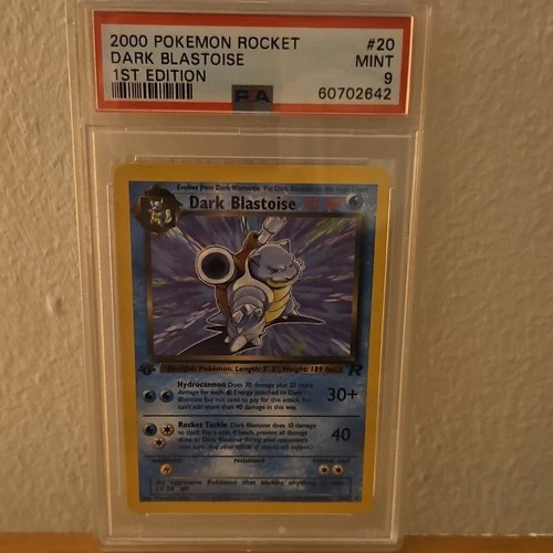 Pokémon TCG Dark Blastoise Team Rocket Rare 1st Edition PSA 9 2000 20/82