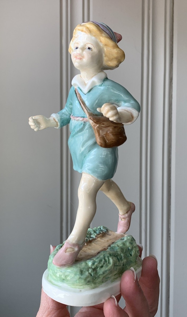 Vintage Royal Worcester England Thursdays Child Little Blonde Girl