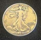 1942 S Walking Liberty Half Dollar VF Condition 90% Silver