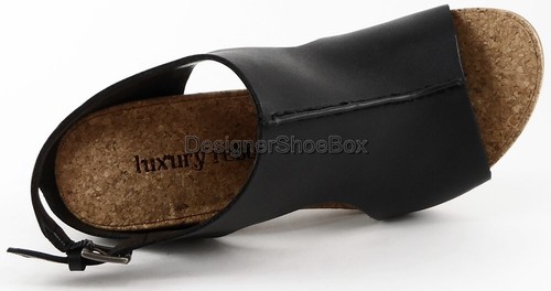 $130 LUXURY REBEL CHAD Black Designer Fashion Platform Heels Sandals 7 EUR 37 - Picture 3 of 4