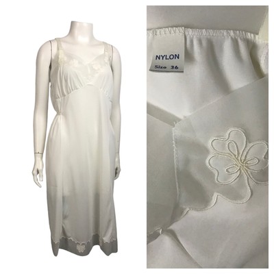 white maternity slip