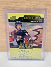2022-23 UD Credentials Debut Ticket Access Auto Yellow Brayden Tracey 119/125