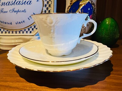 3pc SET Lomonosov Russian Porcelain COFFEE Cup Saucer Plate Bone China LFZ New
