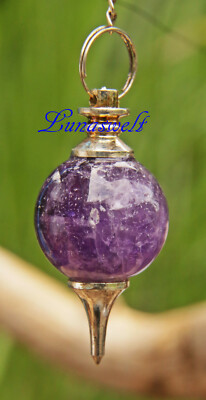 7 Chakra Edelstein Kugel Pendel mit Amethyst 
