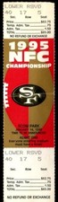 Football Ticket San Francisco 49ers 1995 1/14 NFC Championship Phantom