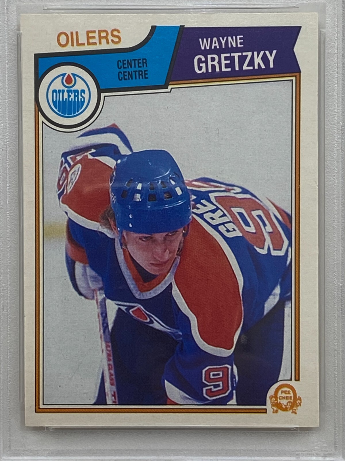 1983-84 O-PEE-CHEE #29 Wayne Gretzky PSA Graded NM-MT 8 Edmonton Oilers NHL HOF view 3