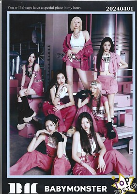 Baby Monster Photo Poster [10P Pack] (A4 Size) K-POP 2025.02