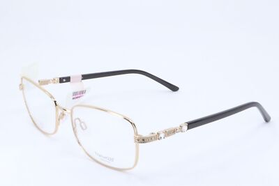 Titanium 220 T220-08 Gold Rectangle Women Full Rim 54-16-135 Eyeglasses Frames