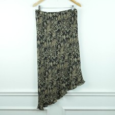 Vintage 14 16 Skirt Silk Asymmetric Ruffle Sheer Feminine Whimsigoth Fairy Y2K