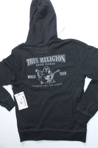 New True Religion Hoodie Black Big 