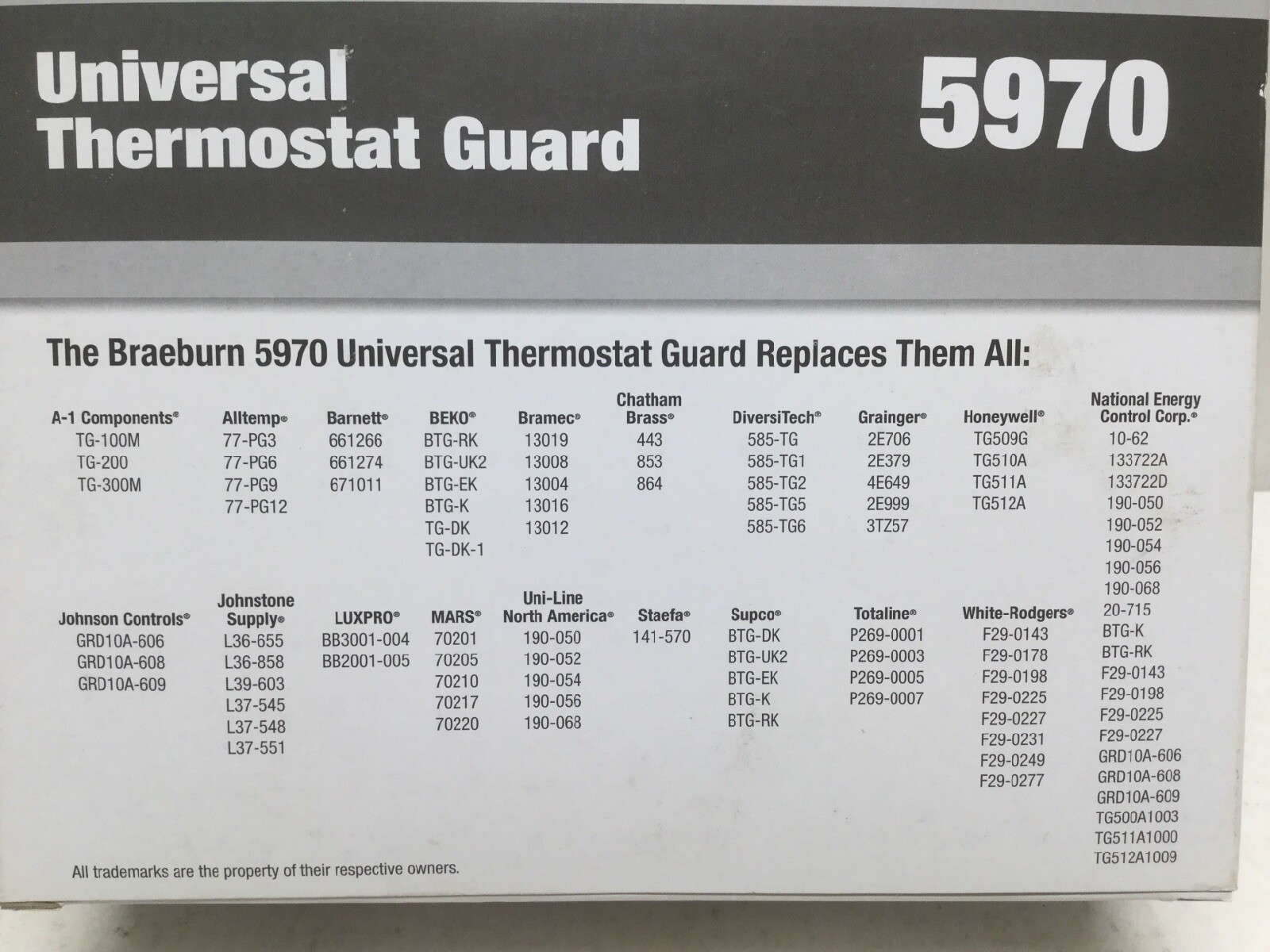 Braeburn 5970 Universal Thermostat Guard (Lot of 3)