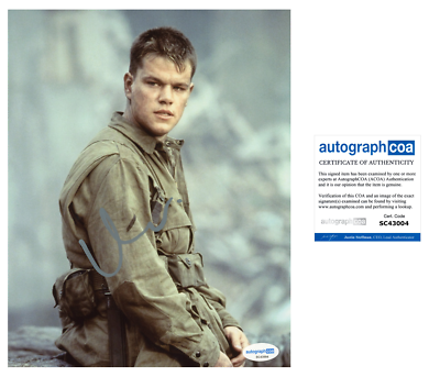 Matt Damon 直筆？サイン入り写真 COA付 Matt Damon 直筆？サイン入り写真 COA付 Matt Damon 直筆？サイン入り