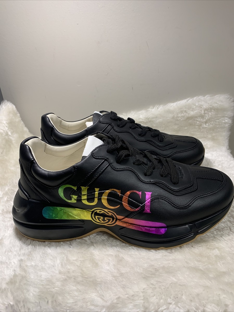 靴 Gucci ryhton Gucci Rhyton Leather Casual Clunky Sneakers 749626-FAB2Q
