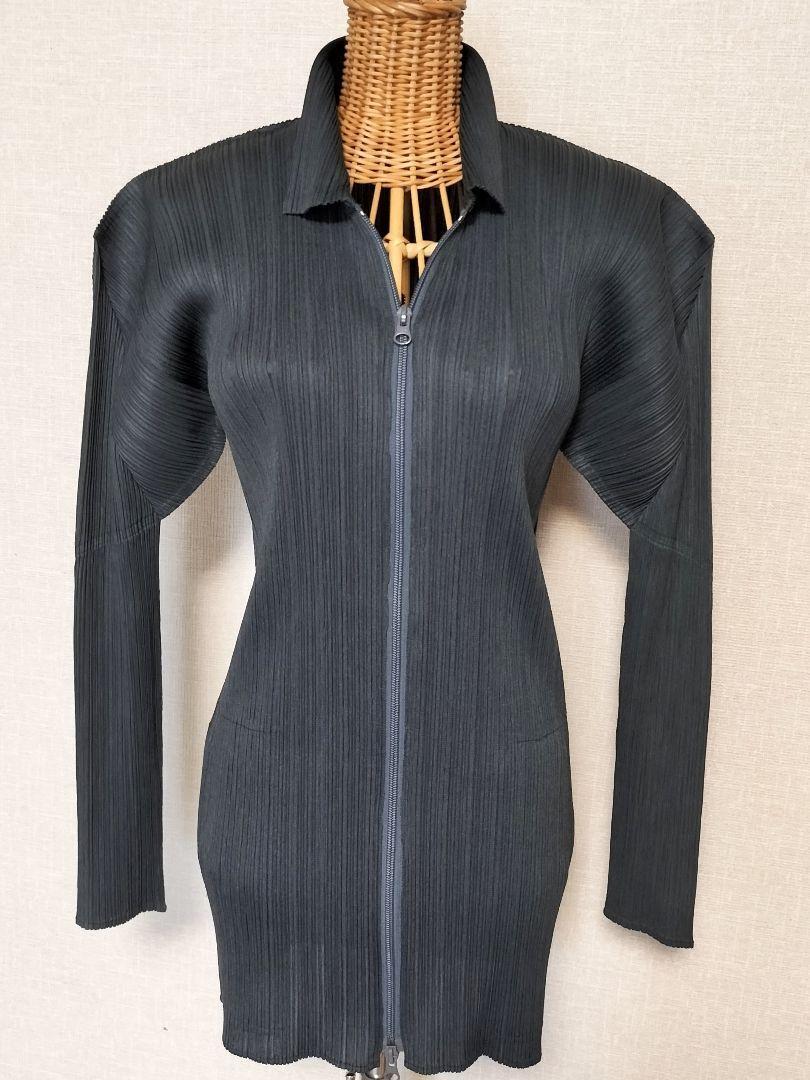 PLEATS PLEASEファスナージッププリーツジャケット3 PLEATS PLEASE ISSEY MIYAKE Zip Jacket SIze 3 Made in Japan