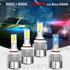 8000k Ice Blue 90059006 Led Headlight Kit 120w 24000lm Combo Highlow Beam Bulb