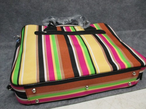 Valigetta da viaggio colorata a righe luminose per computer laptop business con cinturino - Foto 9 di 9