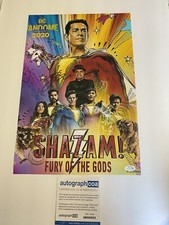 Shazam Fury Of The Gods Cast signed autograph 12x18 photo Asher & Jack ACOA