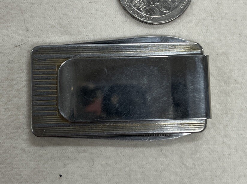Vintage Imperial Stainless Steel Chivas Regal Money Clip Pocket Knife Nail File View 4