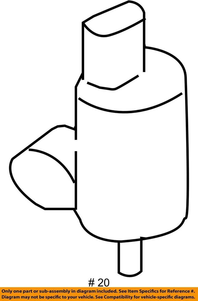 Used Washer Fluid Reservoir fits: 2015 Mitsubishi Outlander sport Grade A - Image 4 of 4