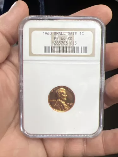 1960 Small Date 1c PF66 RD Lincoln Penny Cent Coin NGC