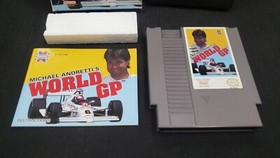 CIB MICHAEL ANDRETTI'S WORLD GP NINTENDO NES VIDEO GAME COMPLETE BOX PROTECTOR
