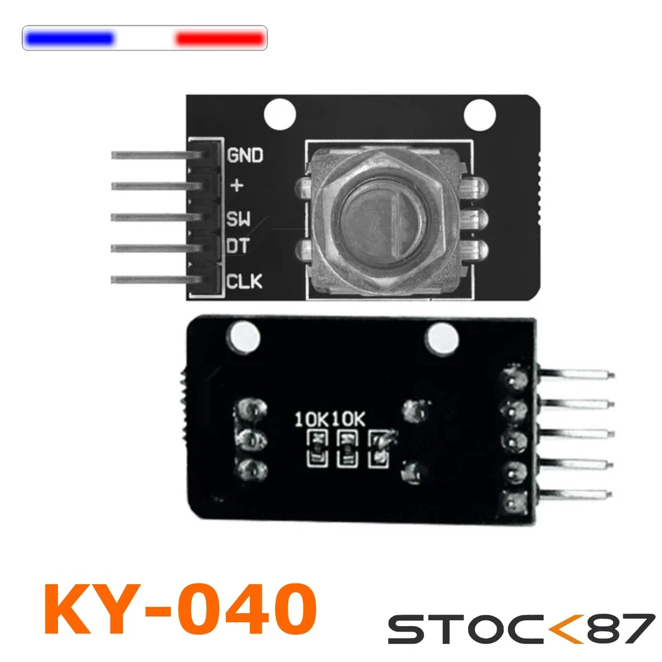 5218# module encodeur rotatif KY-040 - Rotary Angle Encoder Rotary Encoder - Photo 3/3