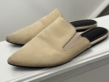 Jenni Kayne Oiled Leather Mule Shoes Loafer Womens Size 40 US 10 in Natural 395