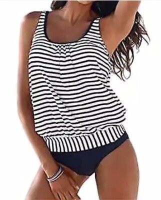 BIKINX Tankini Swimsuit for Women Plus Size Swimwear Tummy Control Two Piece 3XL