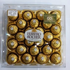 Ferrero Rocher Fine Hazelnut Milk Chocolate Christmas Deco Party Gift Box 24 Pcs
