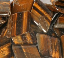 Pack of 5 Large Diamond Shaped Tiger Eye Beads for Jewellery Making (TIG003L)