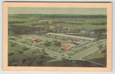 Postcard Aerial View of the Howard Johnson's Motor Lodge in Gettysburg, PA.