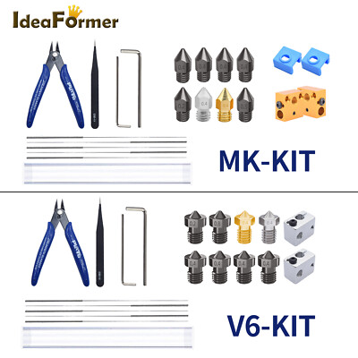 MK/V6 Extruder Nozzle Cleaning Needles Tool Kit for CR10/Ender 3 3D Printer